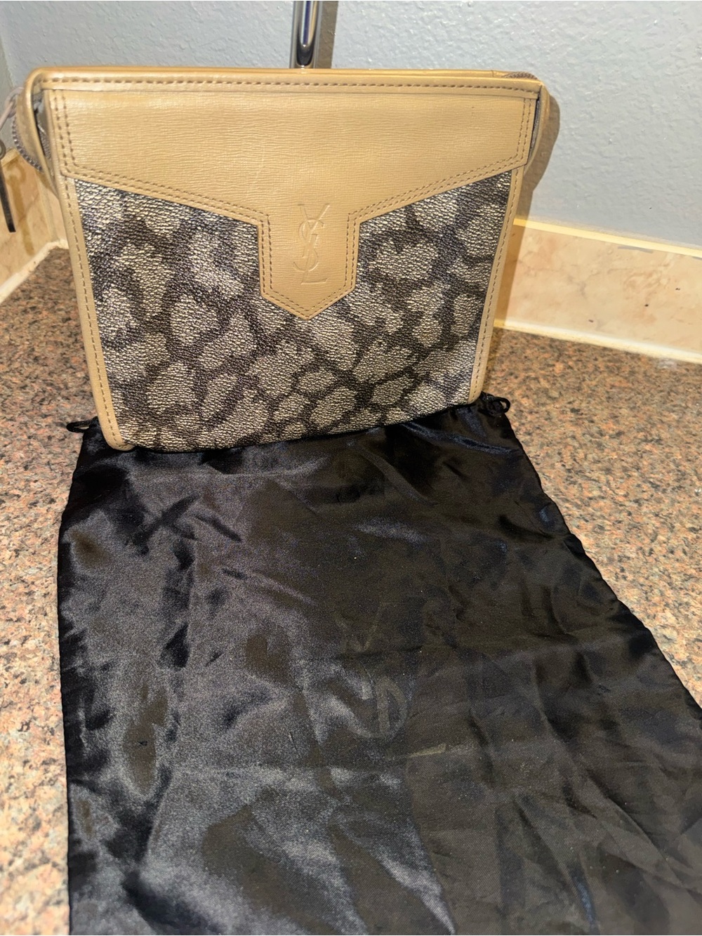 Yves Saint Laurent clutch with dust bag EUC